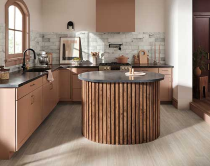 wood look flooring in kitchen